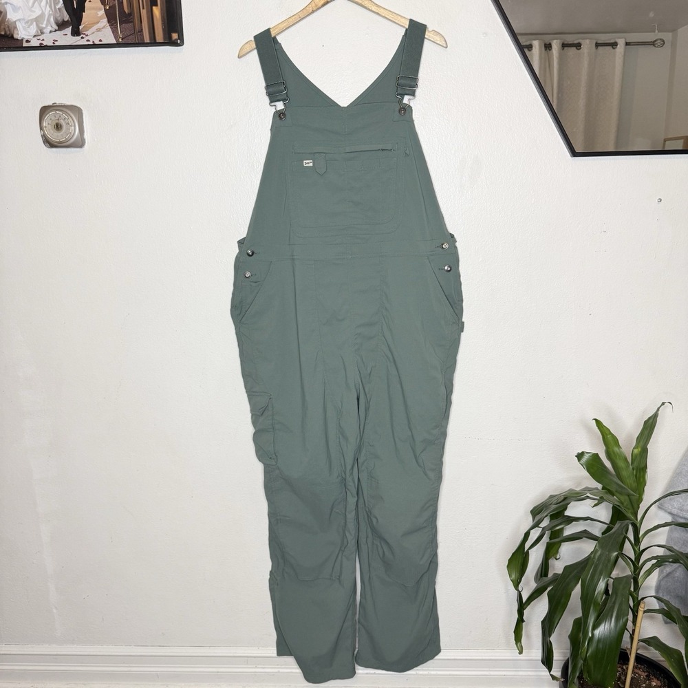 Duluth Trading Co Heirloom Hardening Green Bib Overalls Women's XXL X 31